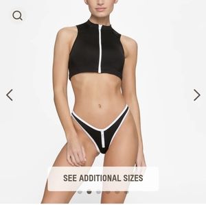 Skims zip bikini top and matching bottom